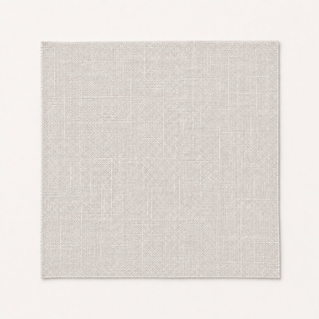 B2-S001 light grey linen upholstery fabric swatch.