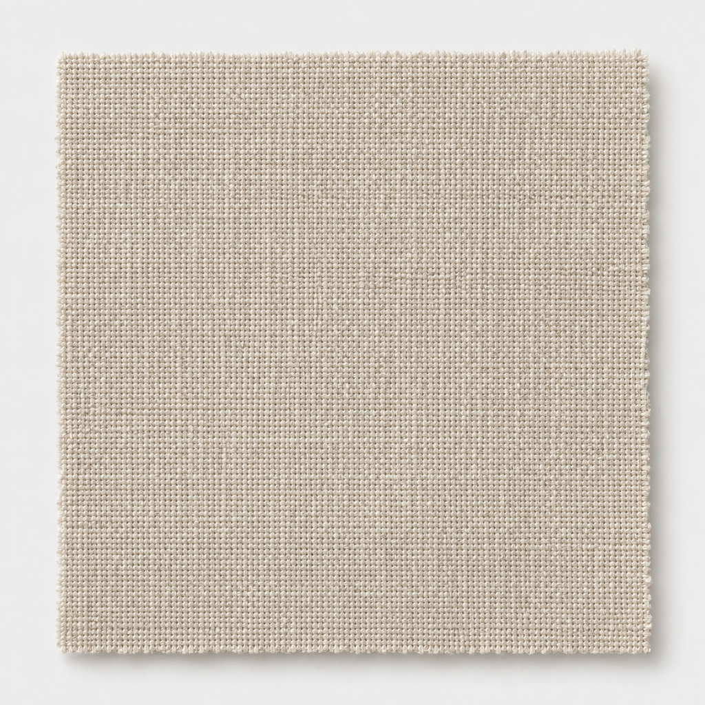B1-S001 linen beige upholstery fabric swatch.